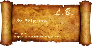 Löv Brigitta névjegykártya